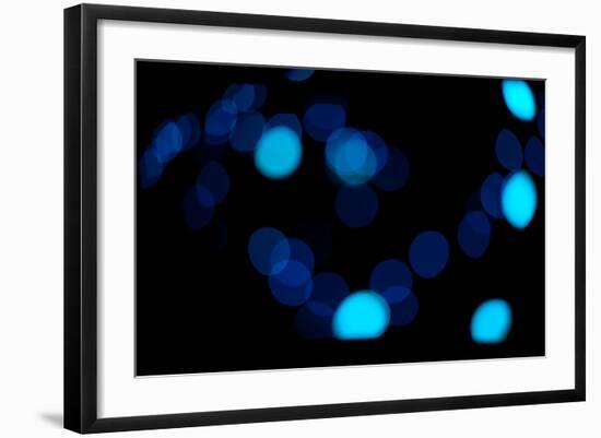 Blue Bokeh II-Erin Berzel-Framed Photographic Print