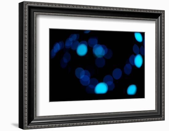 Blue Bokeh II-Erin Berzel-Framed Photographic Print