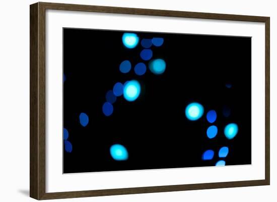 Blue Bokeh III-Erin Berzel-Framed Photographic Print