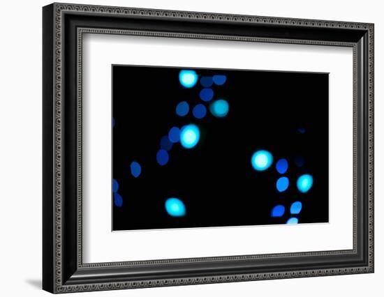 Blue Bokeh III-Erin Berzel-Framed Photographic Print