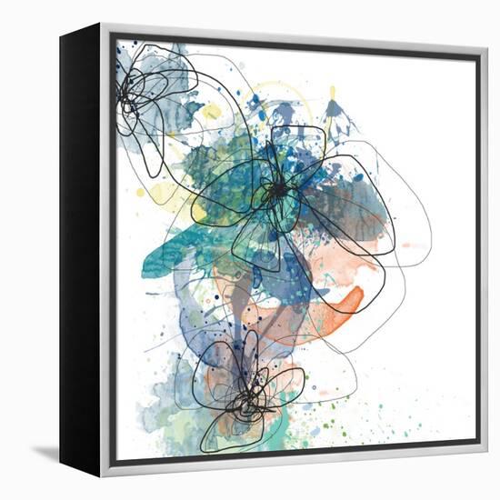 Blue Botanica-Jan Weiss-Framed Stretched Canvas