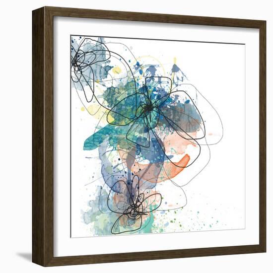 Blue Botanica-Jan Weiss-Framed Art Print