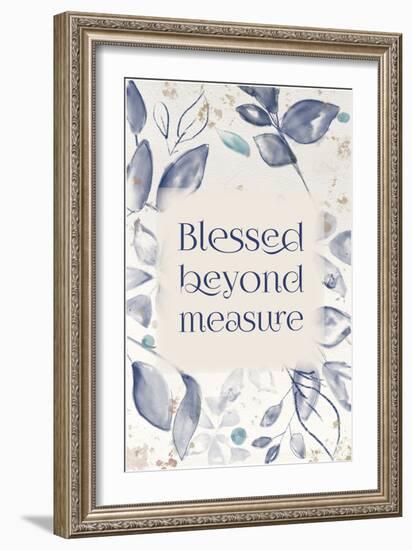 Blue Botanical Blessings 2-Melody Hogan-Framed Art Print