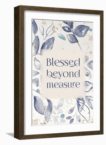 Blue Botanical Blessings 2-Melody Hogan-Framed Art Print