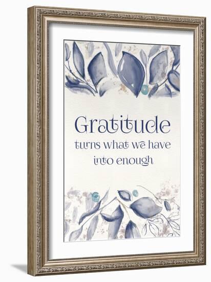 Blue Botanical Blessings 5-Melody Hogan-Framed Art Print