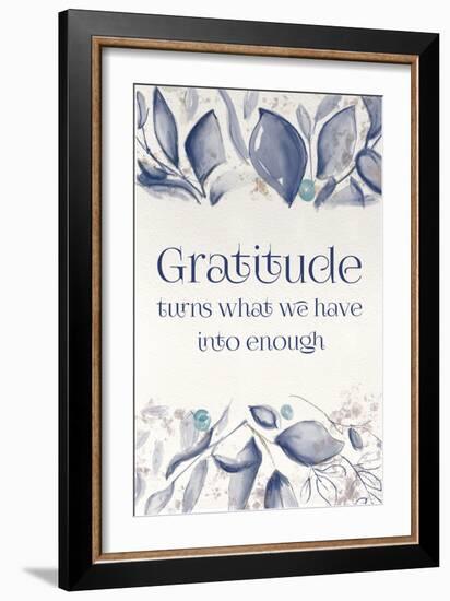 Blue Botanical Blessings 5-Melody Hogan-Framed Art Print