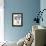 Blue Botanical Study III-Kimberly Poloson-Framed Stretched Canvas displayed on a wall