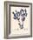 Blue Botanical Study III-Kimberly Poloson-Framed Art Print