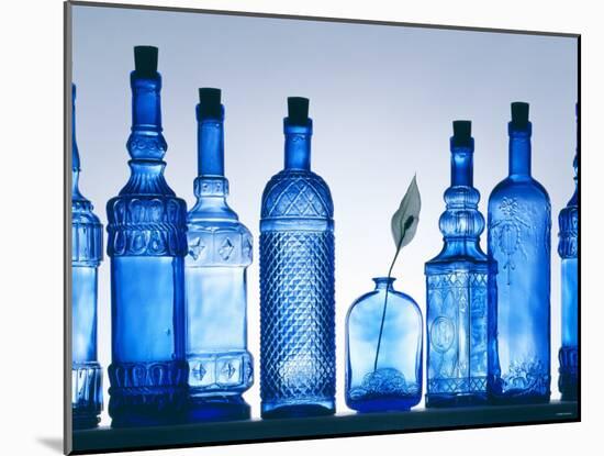 Blue Bottles-Luzia Ellert-Mounted Photographic Print