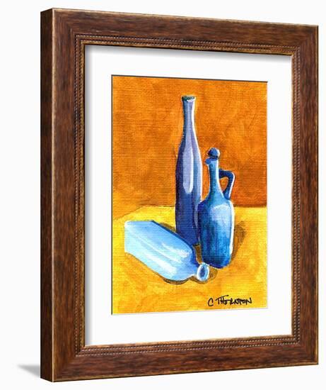 Blue Bottles-Cindy Thornton-Framed Art Print