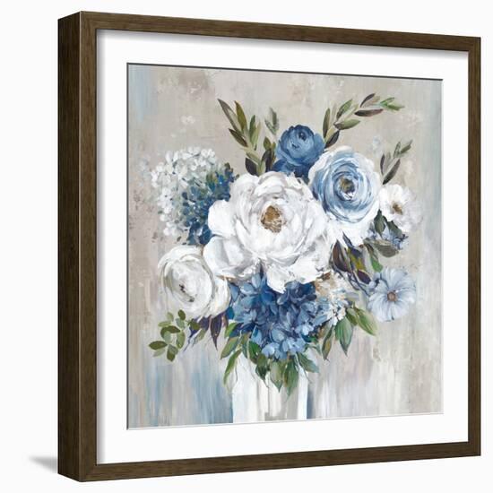 Blue Bouquet of Flowers-Asia Jensen-Framed Art Print