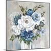 Blue Bouquet of Flowers-Asia Jensen-Mounted Art Print