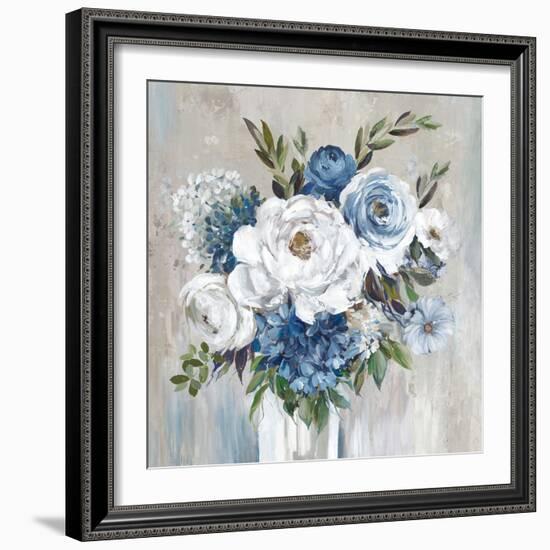 Blue Bouquet of Flowers-Asia Jensen-Framed Art Print