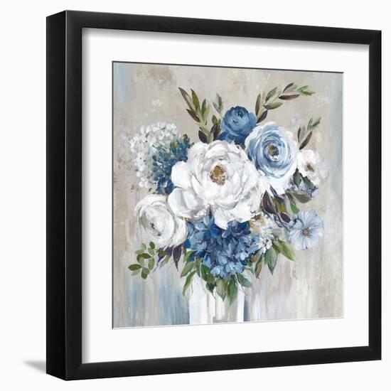 Blue Bouquet of Flowers-Asia Jensen-Framed Art Print