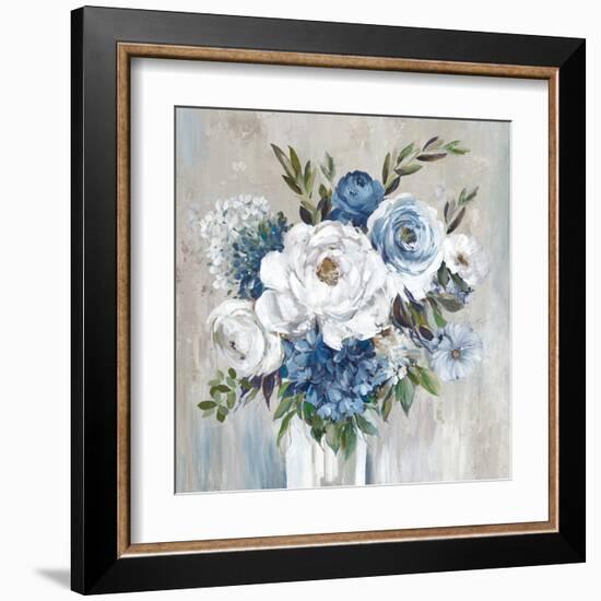 Blue Bouquet of Flowers-Asia Jensen-Framed Art Print