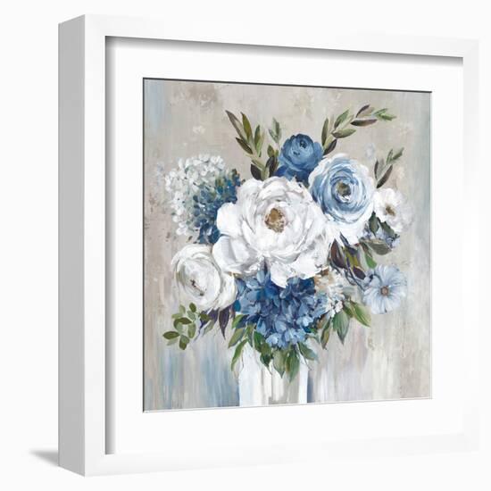 Blue Bouquet of Flowers-Asia Jensen-Framed Art Print