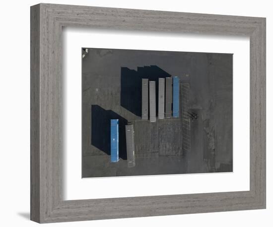 Blue Boxes 1-Moises Levy-Framed Giclee Print