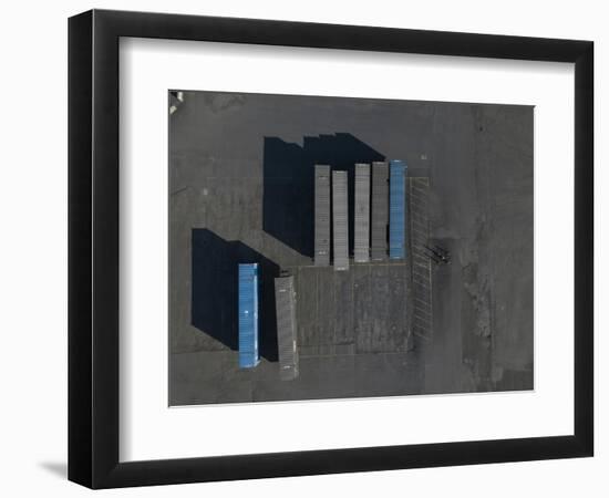 Blue Boxes 1-Moises Levy-Framed Giclee Print