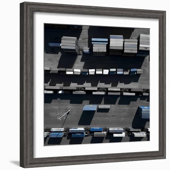 Blue Boxes 5-Moises Levy-Framed Giclee Print