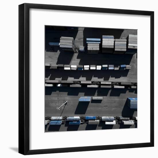 Blue Boxes 5-Moises Levy-Framed Giclee Print