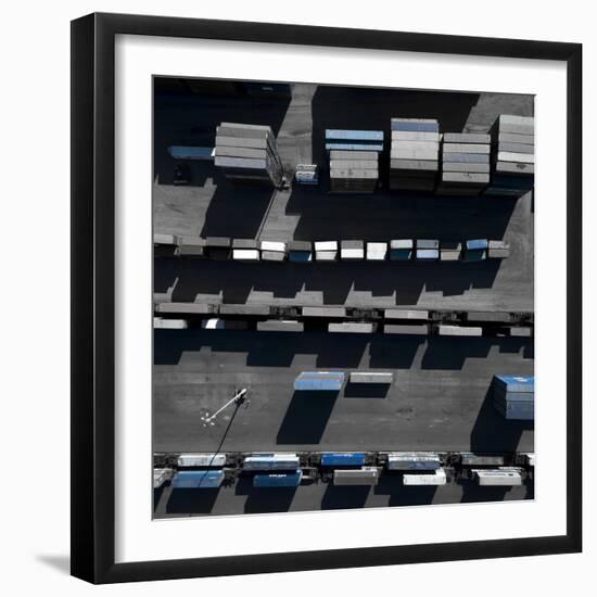 Blue Boxes 5-Moises Levy-Framed Giclee Print