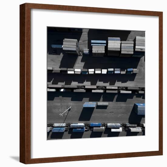 Blue Boxes 5-Moises Levy-Framed Giclee Print