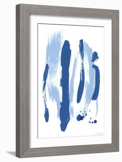 Blue Breeze V-Christina Long-Framed Art Print