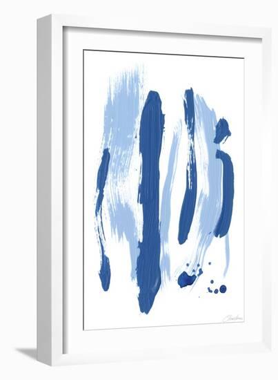 Blue Breeze V-Christina Long-Framed Art Print