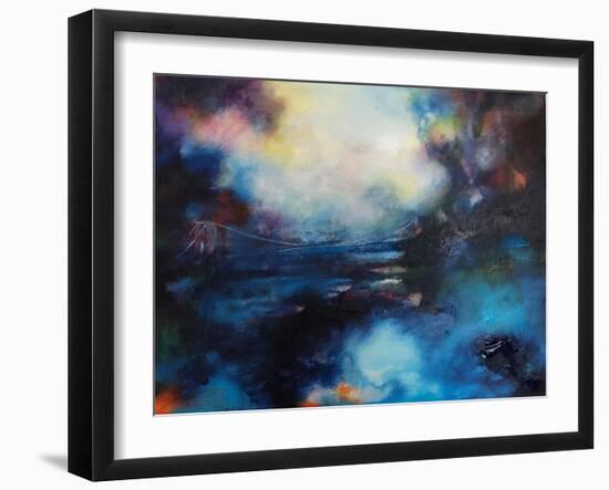 Blue Bridge-Emma Catherine Debs-Framed Art Print