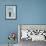 Blue & Brown Minimalist Floral I-Kris Taylor-Framed Art Print displayed on a wall