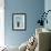 Blue & Brown Minimalist Floral I-Kris Taylor-Framed Art Print displayed on a wall
