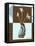 Blue & Brown Minimalist Floral IV-Kris Taylor-Framed Stretched Canvas