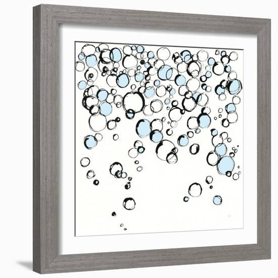 Blue Bubbles III-Chris Paschke-Framed Art Print