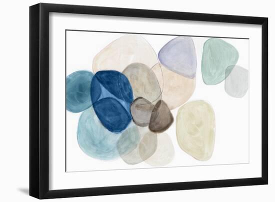 Blue Bubbles Merge I-Tom Reeves-Framed Art Print