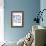 Blue Bubbles-Louise van Terheijden-Framed Giclee Print displayed on a wall