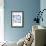 Blue Bubbles-Louise van Terheijden-Framed Giclee Print displayed on a wall