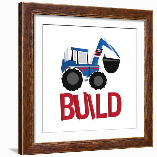 Blue Build-Jace Grey-Framed Art Print