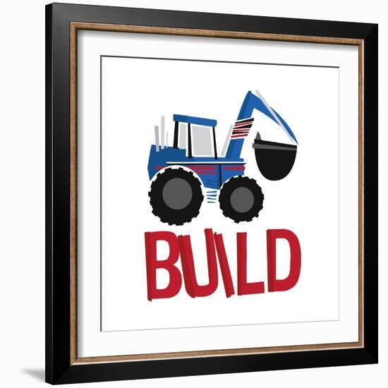 Blue Build-Jace Grey-Framed Art Print