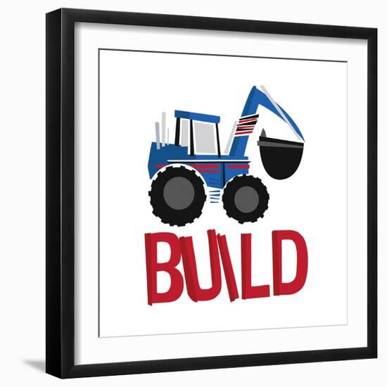 Blue Build-Jace Grey-Framed Art Print