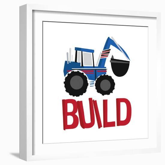 Blue Build-Jace Grey-Framed Art Print