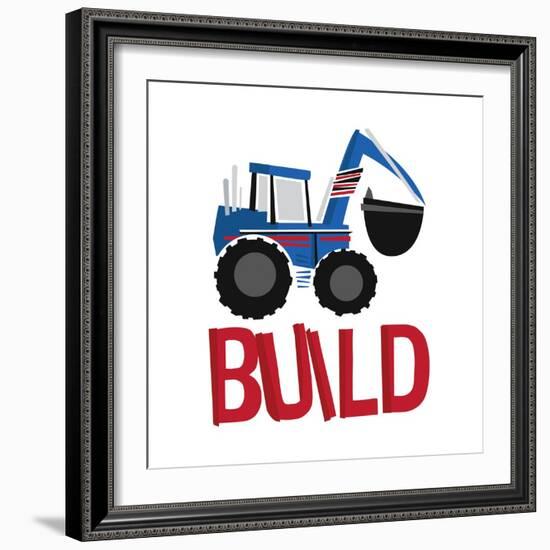 Blue Build-Jace Grey-Framed Art Print