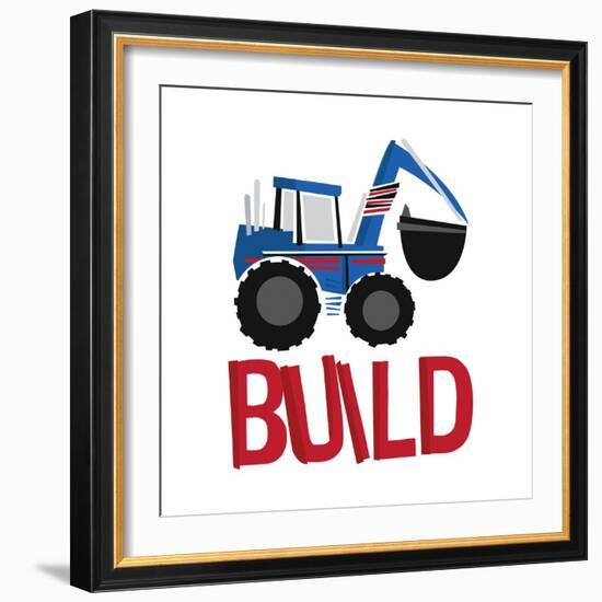 Blue Build-Jace Grey-Framed Art Print