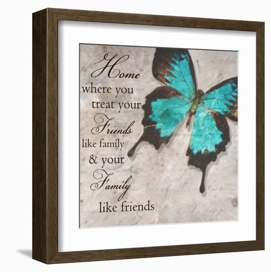 Blue Butterfly II-Taylor Greene-Framed Art Print