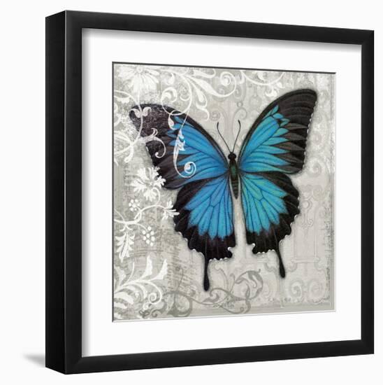 Blue Butterfly II-Alan Hopfensperger-Framed Art Print