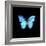 Blue Butterfly on Black-Tom Quartermaine-Framed Giclee Print