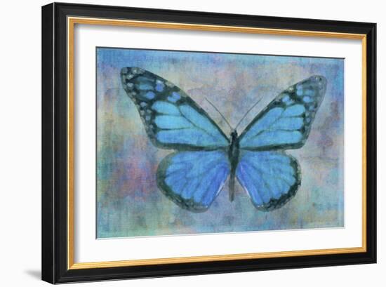 Blue Butterfly Watercolor-Cora Niele-Framed Giclee Print