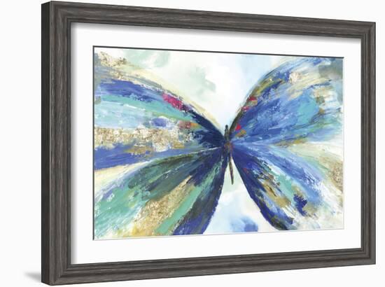 Blue butterfly-Allison Pearce-Framed Art Print