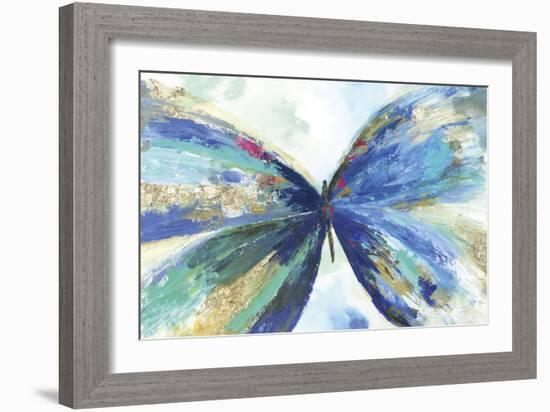 Blue butterfly-Allison Pearce-Framed Art Print