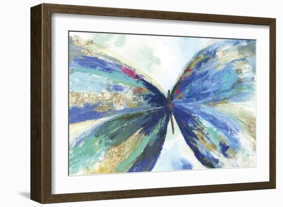 Blue butterfly-Allison Pearce-Framed Art Print