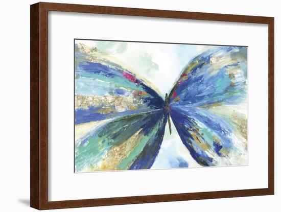 Blue butterfly-Allison Pearce-Framed Art Print